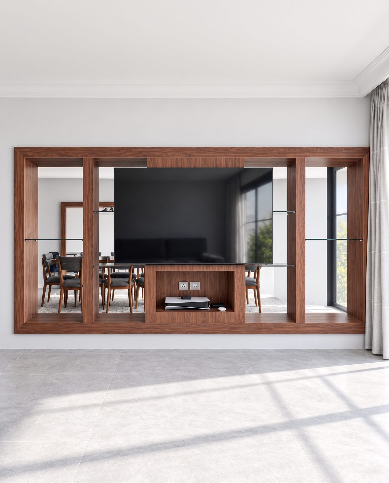 Walnut TV library